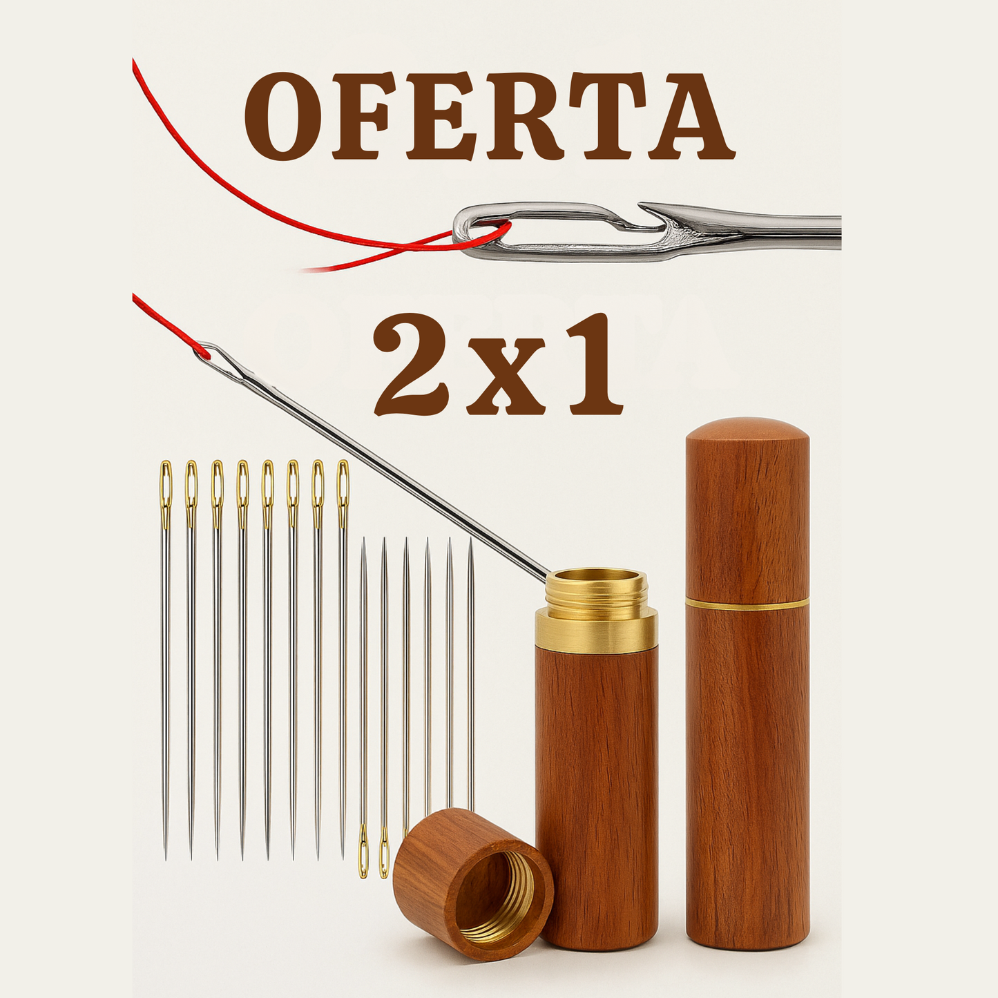 24 Agujas de Enhebrado Automático (+2 Cajas de Madera)