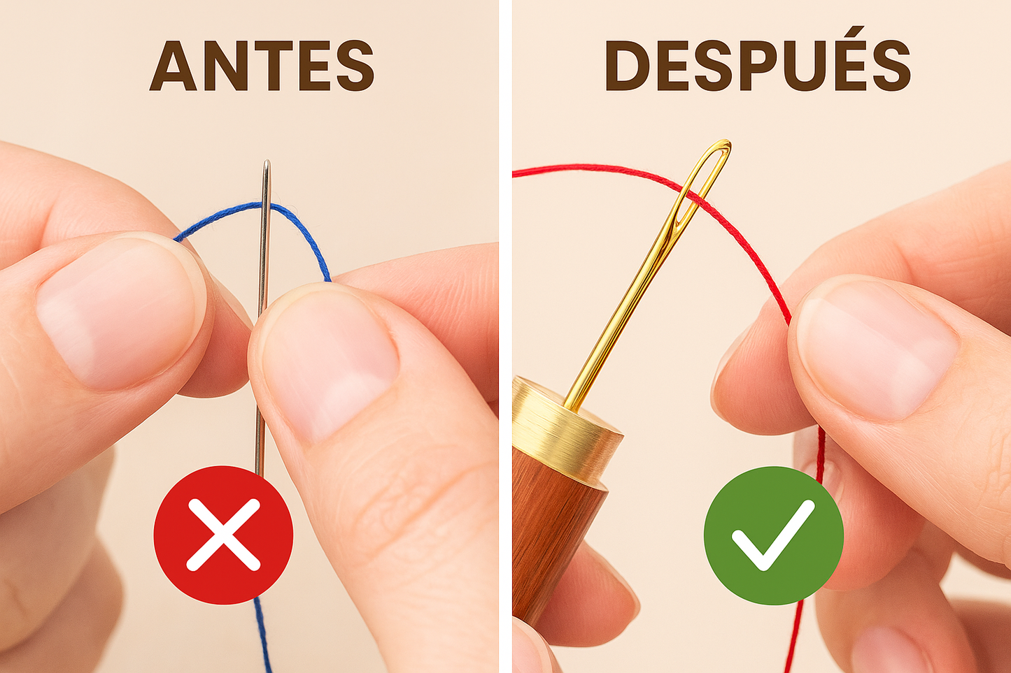 24 Agujas de Enhebrado Automático (+2 Cajas de Madera)